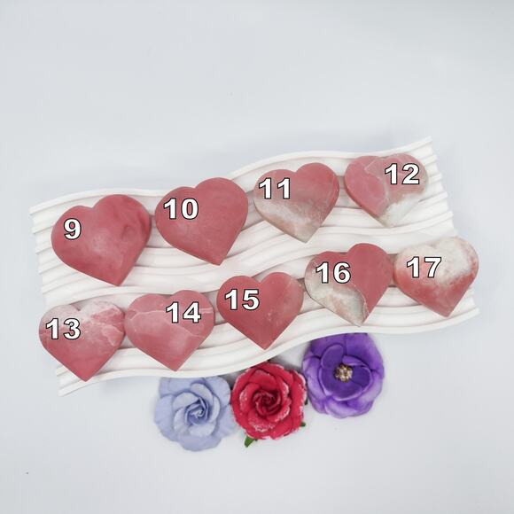 Pink Opal Heart Crystal Carving - Picture 8 of 8
